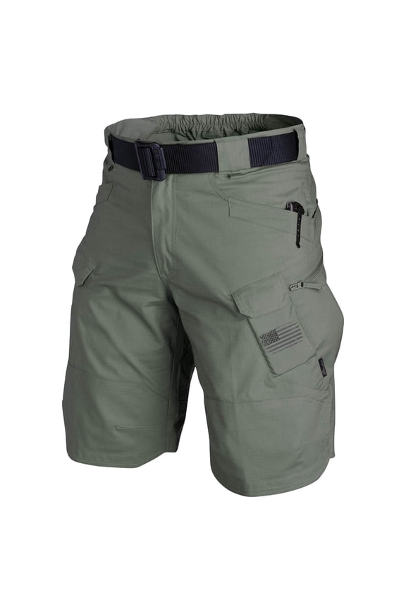 Tactical Work Shorts for Men Outdoor Casual Military Combat Hiking Cargo Shorts with Multi-Pocket (No Belt) Green XL