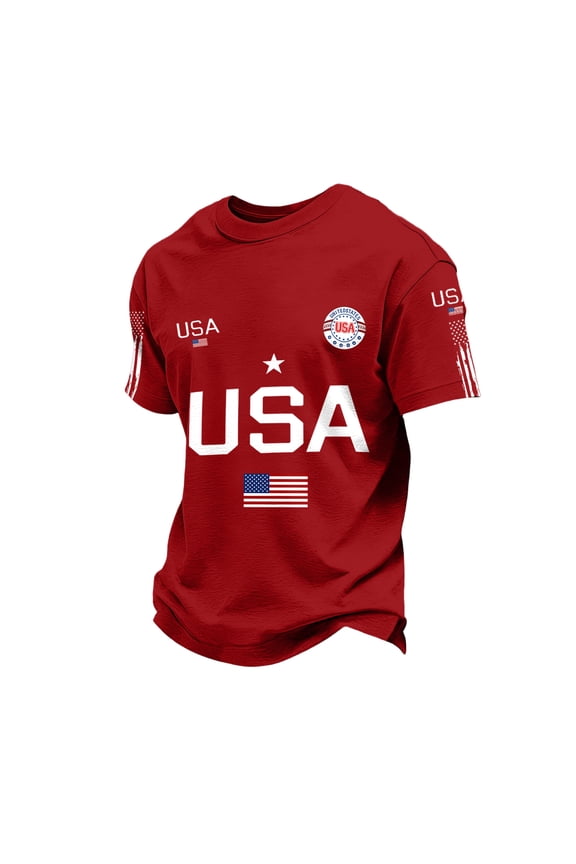 Usa Olympic Apparel 250th Patriotic 1776-2026 Shirt American Flag T Shirts 1776-2026 America Independence Pullover Red XL