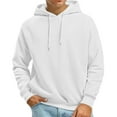thumbnail image 1 of Dwelliawo White Hoodies for Men Essentials Fashion Fleece Hoodies with Drawstring Long Sleeve Hooded Sweatshirts Heavyweight Hoodies Pullover S, 1 of 5