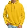 thumbnail image 1 of Dwelliawo Yellow Sweatshirts for Men Long Sleeve Crewneck Sweatshirt Essentials Casual Fleece Hoodie with Drawstring Lightweight Hoodies Pullover XL, 1 of 5