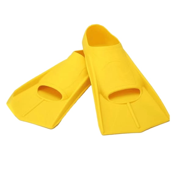 Dwellin 1 Pair Short Swimming Fins Silicone Training Flippers for Kids Adults Open Water Snorkelling Swimming Training Equipment