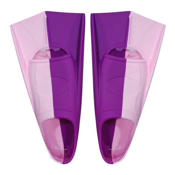 Dwellin 1 Pair Short Swimming Fins Silicone Training Flippers for Kids Adults Open Water Snorkelling Swimming Training Equipment