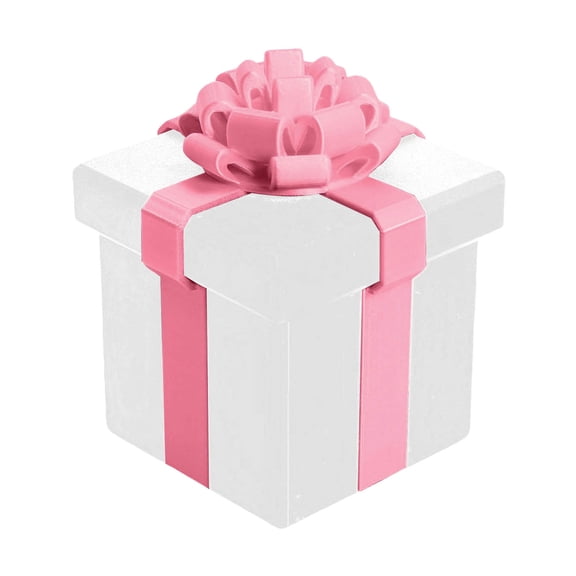 Dwellin Annoying Nested Screw Gift Box 4.69×4.69×4.69In Reusable Puzzle Pranks Gifts Boxes for Birthday Valentines Fun Party(White)