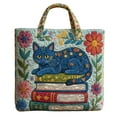 thumbnail image 1 of Dwellin Cute Quilted Tote Bag for Women Lightweight Floral Cat Shoulder Handbags Top Handle Satchel for College Travel Work Shopping, 1 of 9