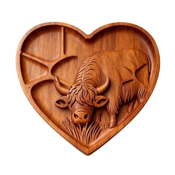 Dwellin Easter Tray Plate St. Patrick's Day Serving Platters Reusable Rabbit Clovers Cow Wooden Charcuterie Board for Food Snack Candys Cookie