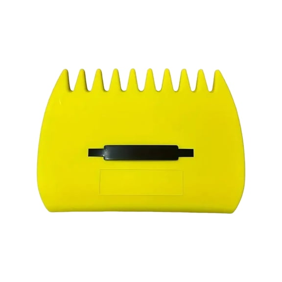Dwellin Large Hand Rakes for Yard Garden Leaf Debris Pickup 13x10 Inch Adjustable Handles Lightweight Plastic Hanging Hole Storage Clean Tool (Yellow)