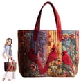 thumbnail image 1 of Dwellin Quilted Tote Bag Womens Large Puffy Crossbody Shoulder Bags Cotton Travel Work Handbag with Compartments, 1 of 6