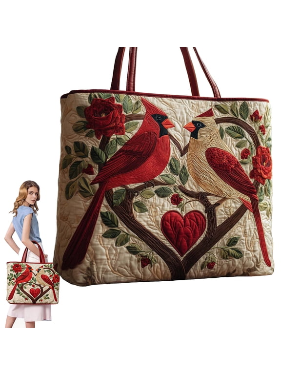 Quilted Tote Bags for Women Large Capacity Vintage Shoulder Bag Top Handle Handbags Hobo Bag for Shopping Travel