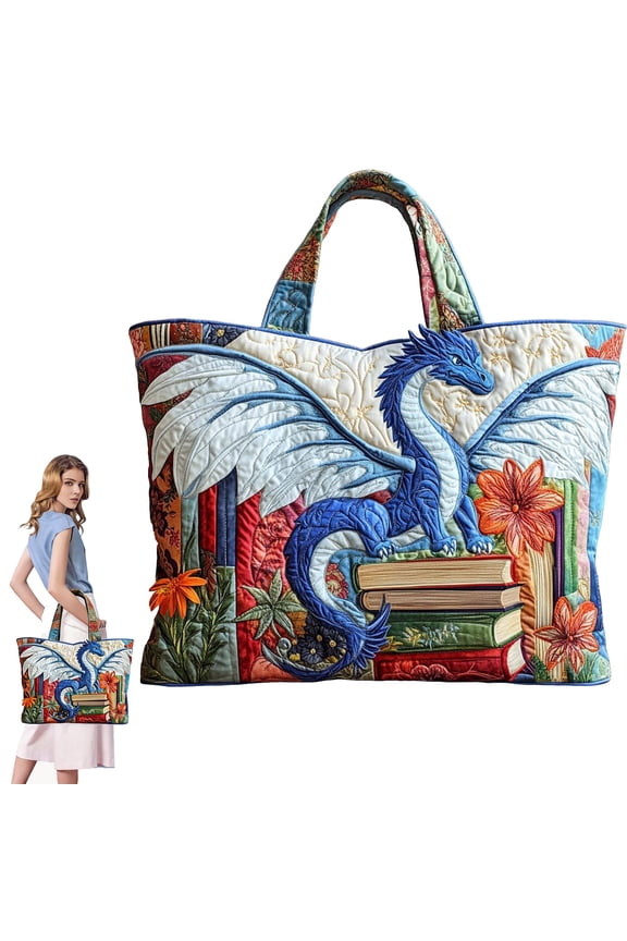 Quilted Tote Bags for Women Large Capacity Vintage Shoulder Bag Top Handle Handbags Hobo Bag for Shopping Travel