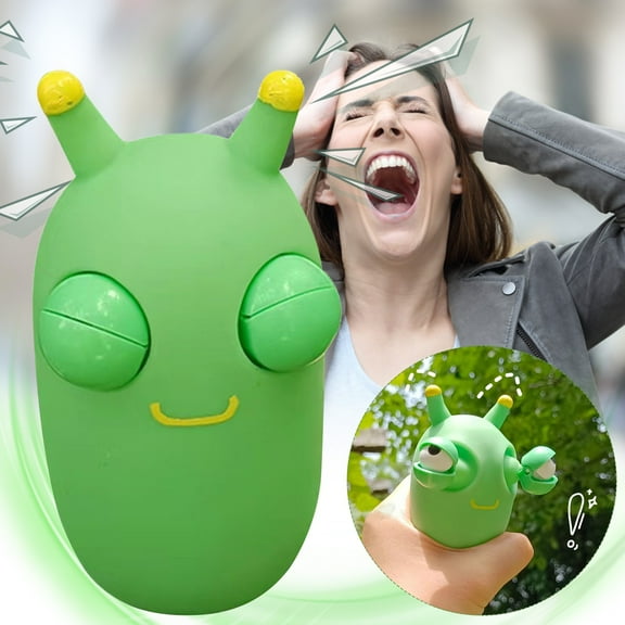 Dwellin Stress Toy Cute Flexible Squeezing Worm Decompression Toy Relieves Boredom Anxiety for Office Home Travel and Kids Gift