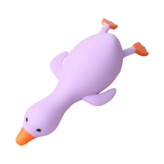 Dwellin Stretchy Duck Squeeze Toys Stress Relief Funny Fidget Toys for Adults and Kids Party Favors Gift for Birthday Christmas Classroom Prizes Purple
