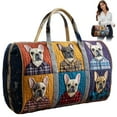 thumbnail image 1 of Dwellin Tote Bag for Women Lightweight Puffy Quilted Canvas Handbags Cute Dog Cat Print Shoulder Top Handle Satchel for Work Travel T-S 16X8X8, 1 of 7