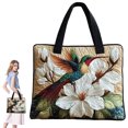 thumbnail image 1 of Dwellin Vintage Quilted Tote Bag for Women Lightweight Shoulder Purse Handbag Floral Print Summer Beach Top Handle Satchel(L-Horizontal), 1 of 4