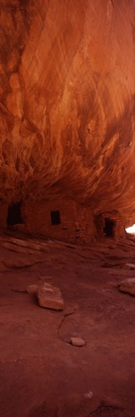 Dwelling structures on a cliff House Of Fire Anasazi Ruins Mule Canyon Utah USA Canvas Art - Panoramic Images (18 x 6)