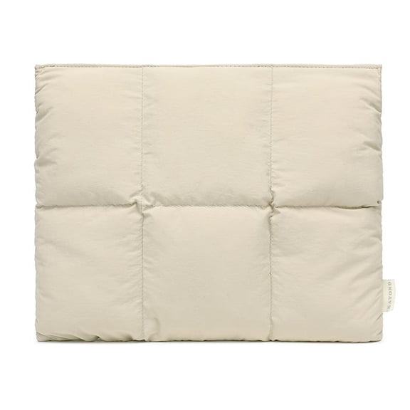 Dwellis Laptop Case Laptop Sleeve Comfyable Puffy Laptop Sleeve 13 Inch 14 Inch Quilted Puffer Laptop Carrying Case Compatible Macbook Air/Pro M5 M4 M3 M2 Pro/Max 2026, 13" Macbook Neo A18 Beige