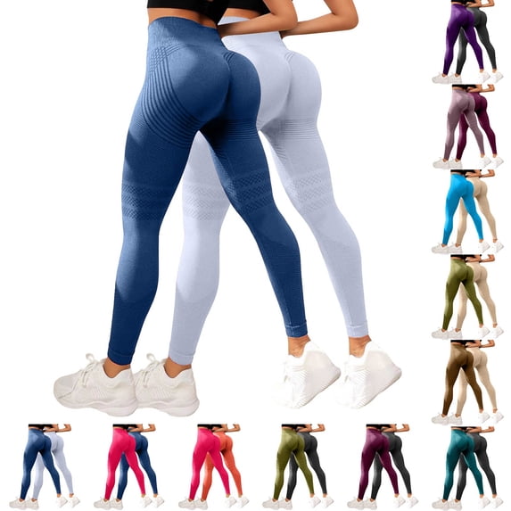 Dwellite 2 Pack Leggings Compression Leggings for Women Butt Lifting Butt Yoga Pants 2026 Orange L
