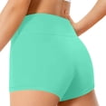 thumbnail image 1 of Dwellite Athletic Shorts for Kids High Waisted Yoga Biker Summer Casual Shorts Comfy Gymnastics Shorts 5-13Y Mint Green 130, 1 of 6