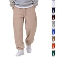 thumbnail image 1 of Dwellite Baggy Sweatpants for Men Wide Leg Joggers with Pockets Drawstring Elastic Waist Y2K Gym Workout Trousers Camel S, 1 of 6