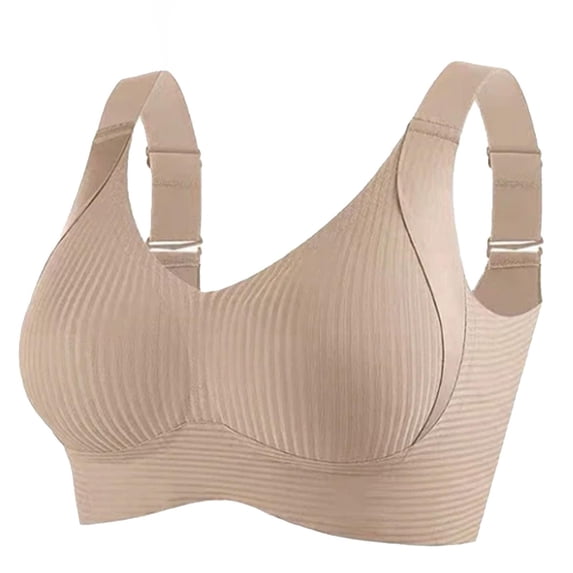 Dwellite Bras for Women No Underwire Plus Size Wireless Seamless Bras Push Up Full Coverage Tshirt Bras 2026 Complexion 40