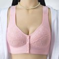 thumbnail image 1 of Dwellite Bras for Women Senior Front Closure Plus Size Comfy Breathable Full Support Everyday Bra with Snaps 2026 Pink 40, 1 of 7