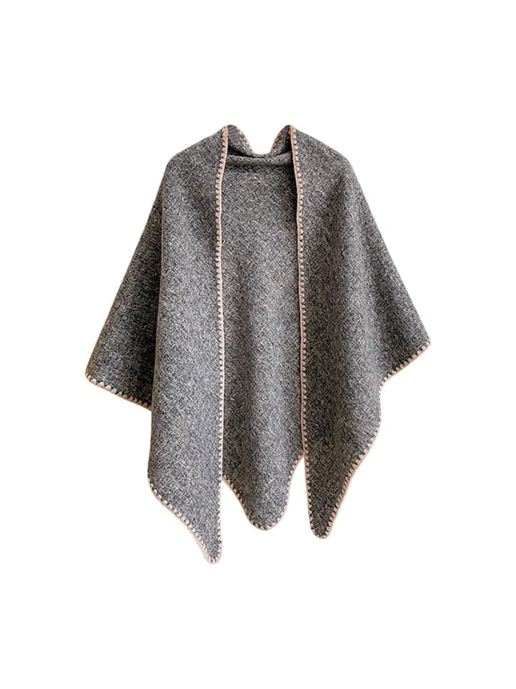 Fleece Shawls for Women Elegant Style Shawl Autumn Winter Fashion Lightweight Warm Soft Shawls Gray