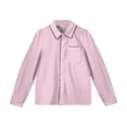 thumbnail image 1 of Dwellite Girls Button Down Shirts Long Sleeve School Uniform Fall Tops 4-10 Years Pink 150, 1 of 4