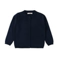 thumbnail image 1 of Dwellite Girls Cardigan Basic Long Sleeve Uniforms Knit Button Fall Sweater Tops Navy 80, 1 of 3