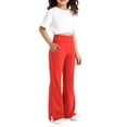 thumbnail image 1 of Dwellite Girls Flare Dress Pants for Kids School Uniform Bell Bottoms with Elastic Waist for Teens，2-13 Years Saffron 120, 1 of 6