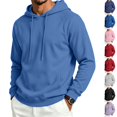 thumbnail image 1 of Dwellite Hoodies for Men Hooded Sweatshirt Casual Long Sleeve Hoodie Pullover Fashion Hoodies with Pocket Blue XL, 1 of 6