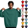 thumbnail image 1 of Dwellite Men's Crewneck Sweater Long Sleeve Pullover Sweaters Business Casual Lightweight Stretch Sweaters for Fall Winter Dark Green XL, 1 of 9