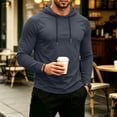thumbnail image 1 of Dwellite Men's Hooded 50+ Sun T Shirts Long Sleeve Athletic Tops Summer Casual Fishing Shirts Light Gray XL, 1 of 7