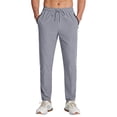 thumbnail image 1 of Dwellite Men's Lightweight Hiking Pants Trendy Outdoor Sweatpants with Zipper Pockets for Casual Travel Athletic Workout Light Gray S, 1 of 3