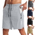 thumbnail image 1 of Dwellite Mens Athletic Running Shorts with Zipper Pockets Quick Dry Lightweight Gym Workout Basketball Short for Men Black 3XL, 1 of 6