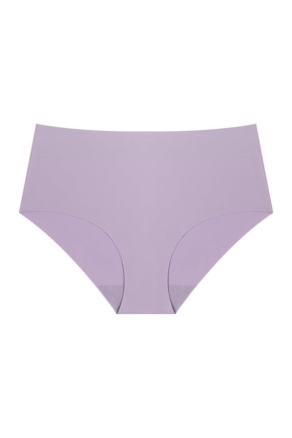 No Show Seamless Underwear for Women Stretch No Panty Lines Available in Plus Size Light Purple M