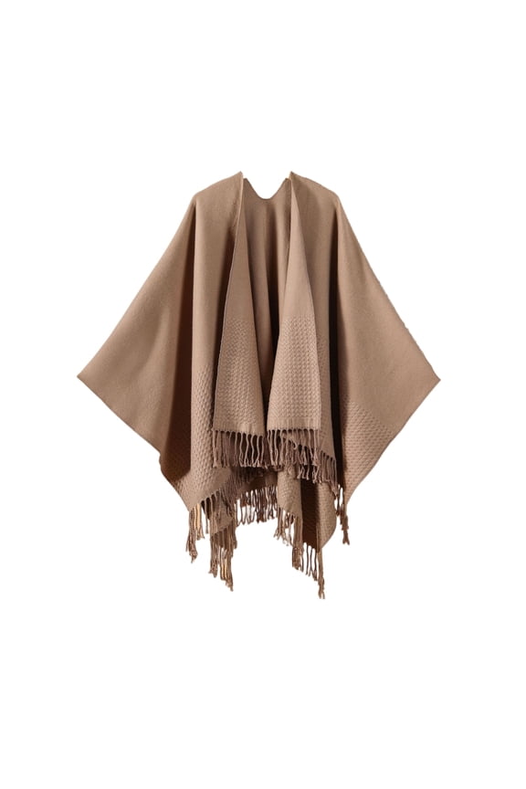 Pashmina Shawl Wraps Women Knitted Shawls and Wraps Cardigan Cape Wool Knitted Shoulder Top Sweater Shawl Scarf 2025 Coffee