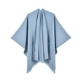 thumbnail image 1 of Dwellite Pashmina Shawl Wraps for Women, Knitted Cardigan Shawls Cape Wool blend shawl Knitted Shoulder Fleece Top Shaw Light Blue, 1 of 3