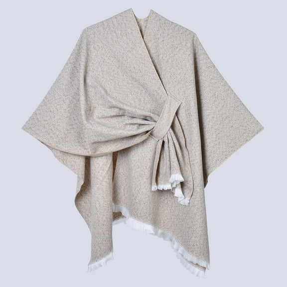 Dwellite Pashmina Shawl Wraps for Women, Shawls Wraps for Evening Dresses Solid Color Wool Blend Shawl Dressy Khaki