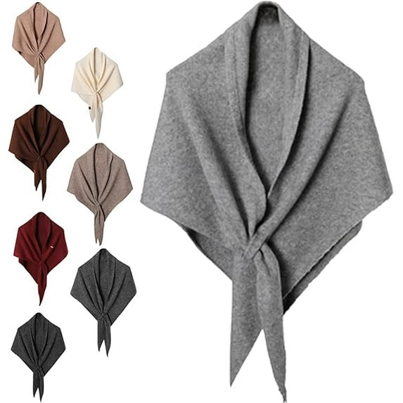 Dwellite Pashmina Shawl Wraps for Women - Women's Solid Color Shawl Scarf for Daily Wear Gray