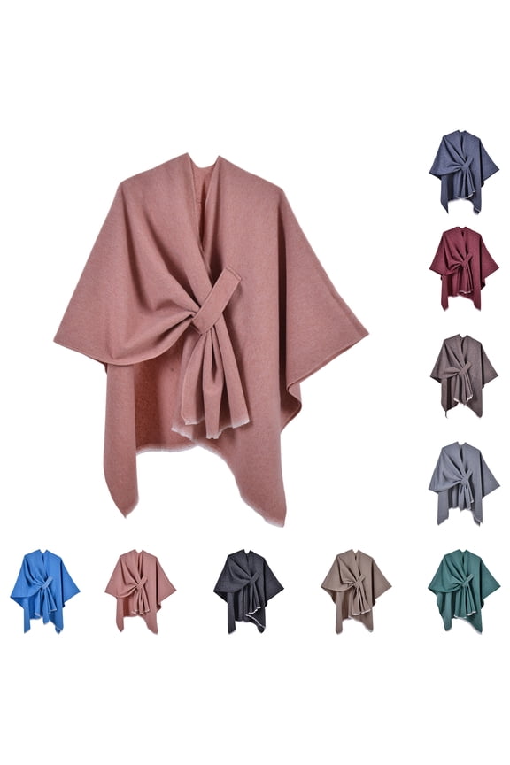 Pashmina Women Shawls Wrap Poncho Elegant Soft Cape Open Front Cardigan Oversized Blanket Wraps Warm Fall Winter Home Khaki