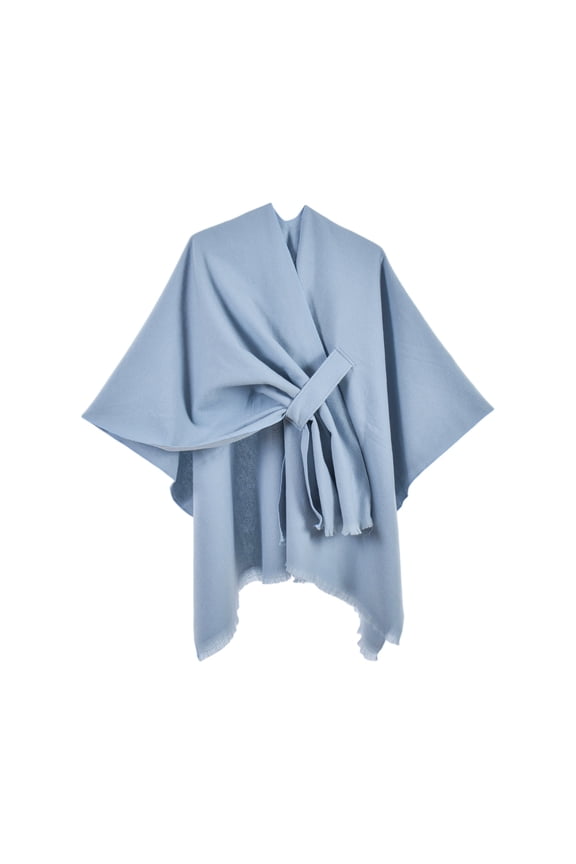 Womens Solid Color Shawl Pashmina Shawl Wraps for Women Wool Knitted Shoulder Top Sweater Shawls Scarf 2026 Light Blue