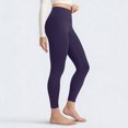 thumbnail image 1 of Dwellite Plus Size Leggings for Women - High Waisted Tummy Control Soft Pockets Yoga Pants Compression Workout Running Leggings Purple 2XL, 1 of 6