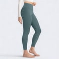 thumbnail image 1 of Dwellite Plus Size Leggings for Women - High Waisted Tummy Control Soft Pockets Yoga Pants Compression Workout Running Leggings Turquoise XL, 1 of 6