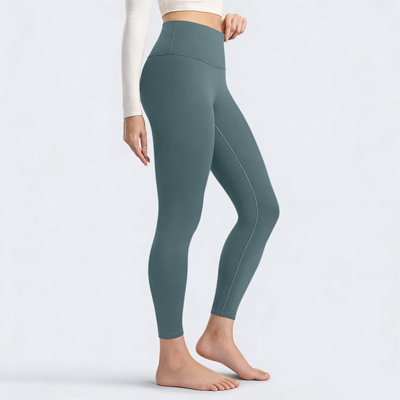 Dwellite Plus Size Leggings for Women - High Waisted Tummy Control Soft Pockets Yoga Pants Compression Workout Running Leggings Turquoise XL