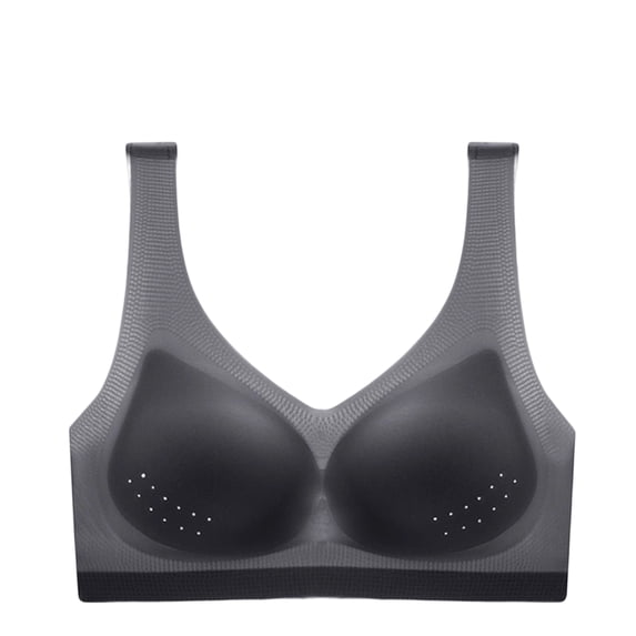 Dwellite Seamless Bra for Women Breathable Liftup Bra Lightly Sports Bra Underwear Black 40