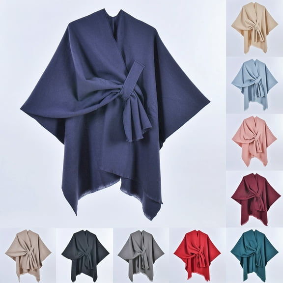 Dwellite Shawl Wraps for Women Sweater Scarf Womens Sweater Wrap Sweaters Scarf Knitted Wrap Shawls Wraps for Women Coffee