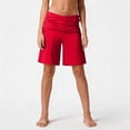 thumbnail image 1 of Dwellite Shorts for Women Low Rise Fold Over Short Wide Leg Yoga Pants Y2K Lounge Palazzo Gauchos Pant Red M, 1 of 7