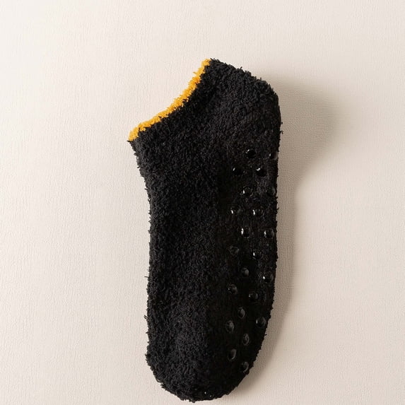 Dwellite Slipper Sock for Unisex with Non Slip Fuzzy Socks Warm Winter Plush Slipper Socks 2026 Black