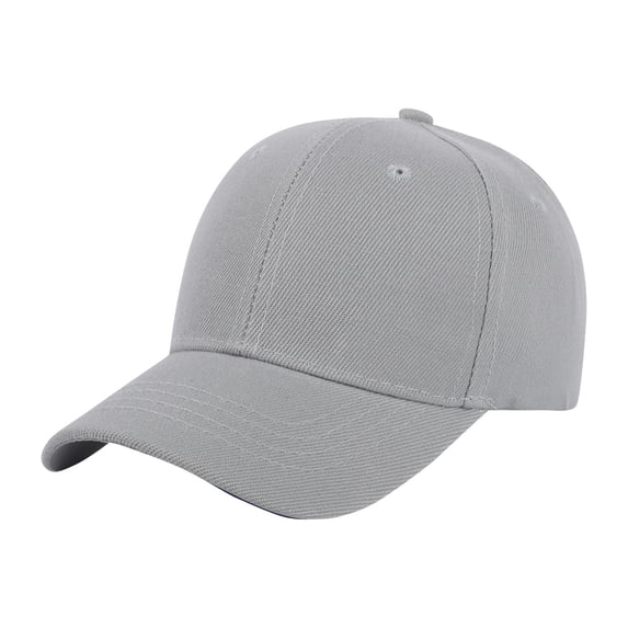 Dwellite Sports Baseball Hats for Boys Girls Lightweight Plain Hat for Running Tennis Golf Gray