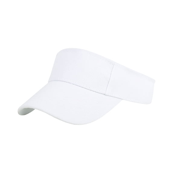Dwellite Sun Hat for Kids Adjustable Sun Visor Caps Golf Tennis Visor Hat for Sports Girls Boys Outdoor White