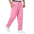 thumbnail image 1 of Dwellite Sweatpants for Mens Wide Leg Lounge Sweat Pants Drawstring Waist Jogging Pants with Pockets 2026 Pink XL, 1 of 3